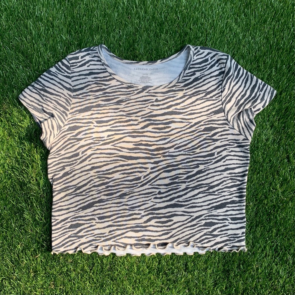 AE Zebra Print Top Size S